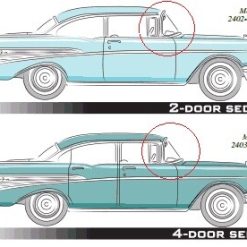 Alternative view of 1955-1956 Chevrolet 2 & 4 Door Hardtop | Windscreen | New Glass