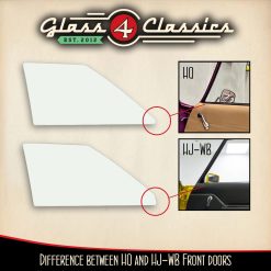 Difference between HQ and HJ-WB Holden front door windows