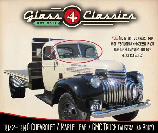 1939 -1946 Chevrolet Pickup Truck | Windscreens Two Pieces  (Australian Body) | New Glass | Glass 4 Classics