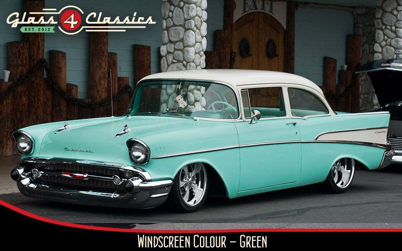 1957 Chevroler Bel Air Windshield Green tint