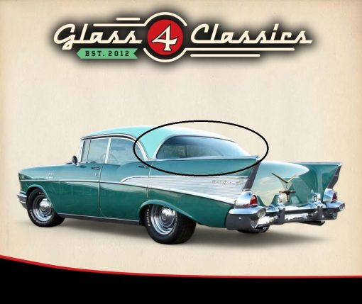 1956, 1957 Chevrolet 4Dr Hardtop back window, New Glass