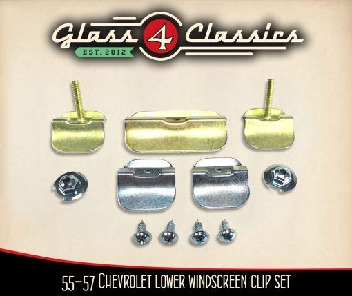 55 56 57 Chevrolet Pontiac 150 210 Bel Air | Clip Set (Lower 5 X Pieces) | Glass 4 Classics