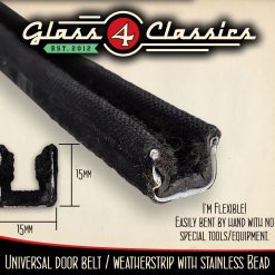 Bailey Channel Black fabric lined Flexible 2.4m