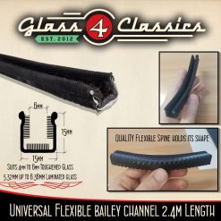 Bailey channel hot rod cloth lined 2.4m length best quality glass for classics 2