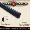 Door Belt weatherstrip Bead gloss black Universal RUB074