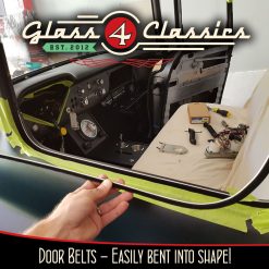 Alternative view of Weatherstrip / Door Belt with gloss black bead edge - Flexible 2.4m