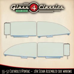 1955, 1956, 1957 Chevrolet 2 Door sedan assembled side windows