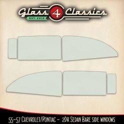 1955 56 57 Chevrolet 2 Door Sedan | Side Windows Set | New Glass