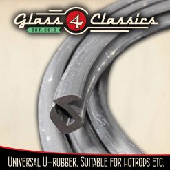 U channel rubber, universal for rear quarter & back windows