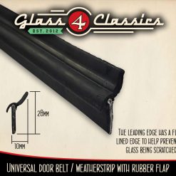 Weatherstrip / Door Belt with rubber flap (flocked) universal - Flexible 2.6m